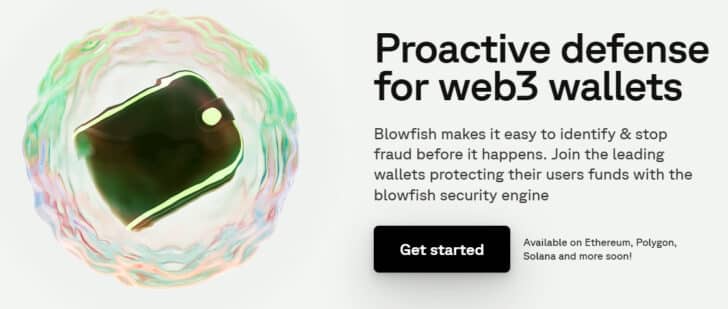 Blowfish.xyz home page screenshot