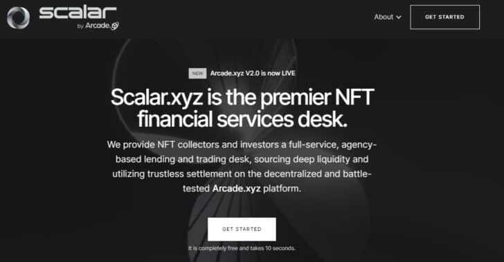 Scalar.xyz home page screenshot